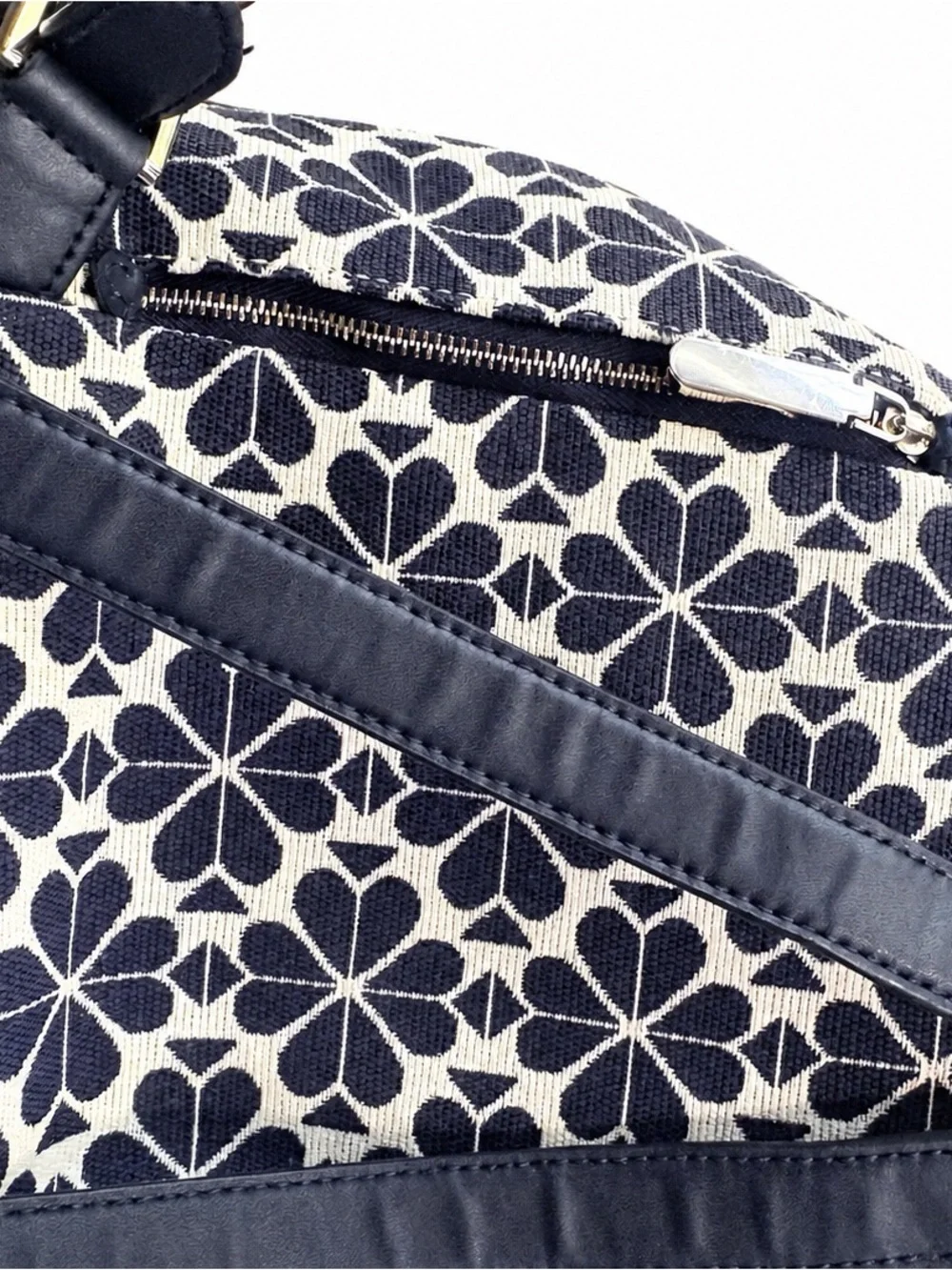 kate spade Navy Floral Stripe Drawstring Backpack